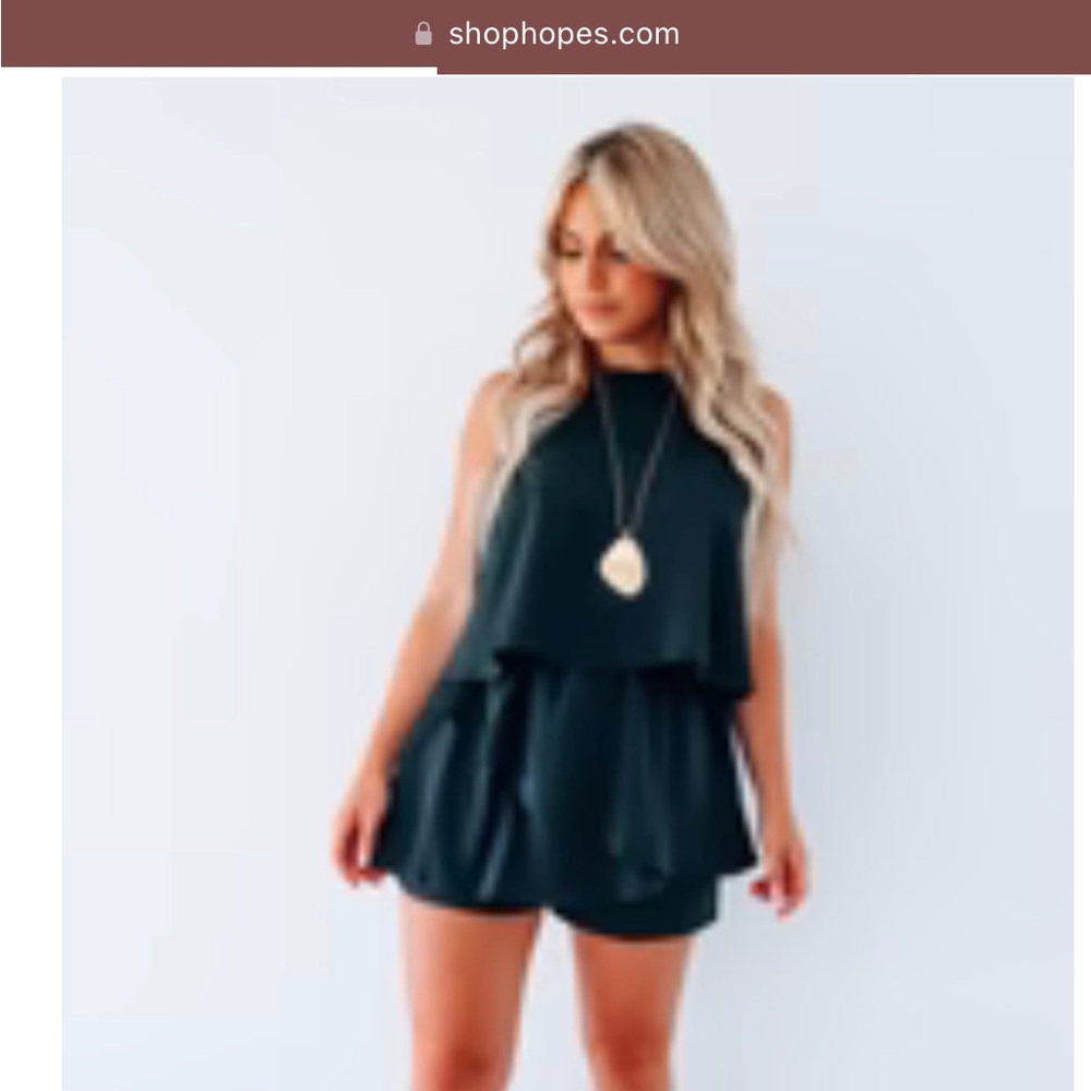 Black Ruffle Romper